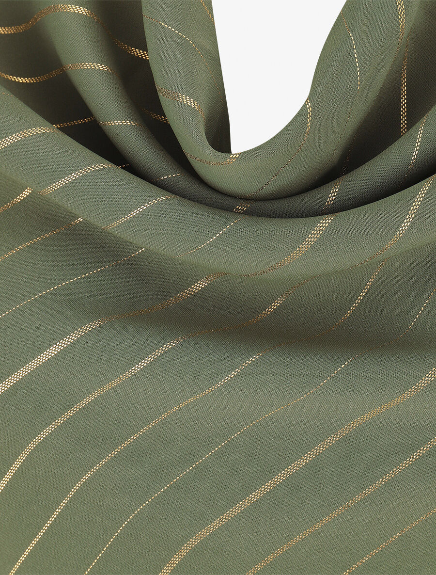 Soepele blouse met iriserende strepen - Kakigroen - Image 3
