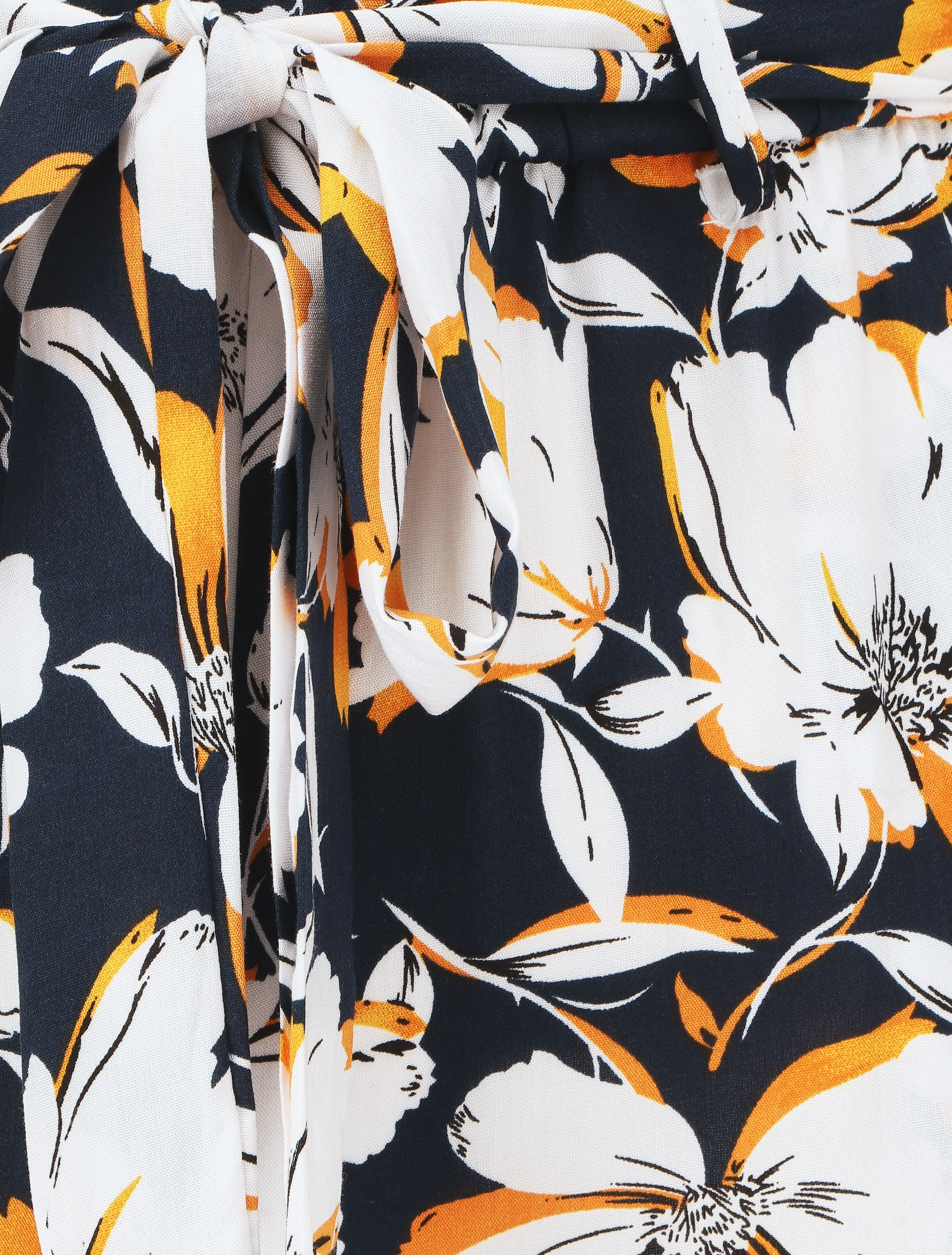 Soepele broek met bloemenprint - Nachtblauw - Image 3