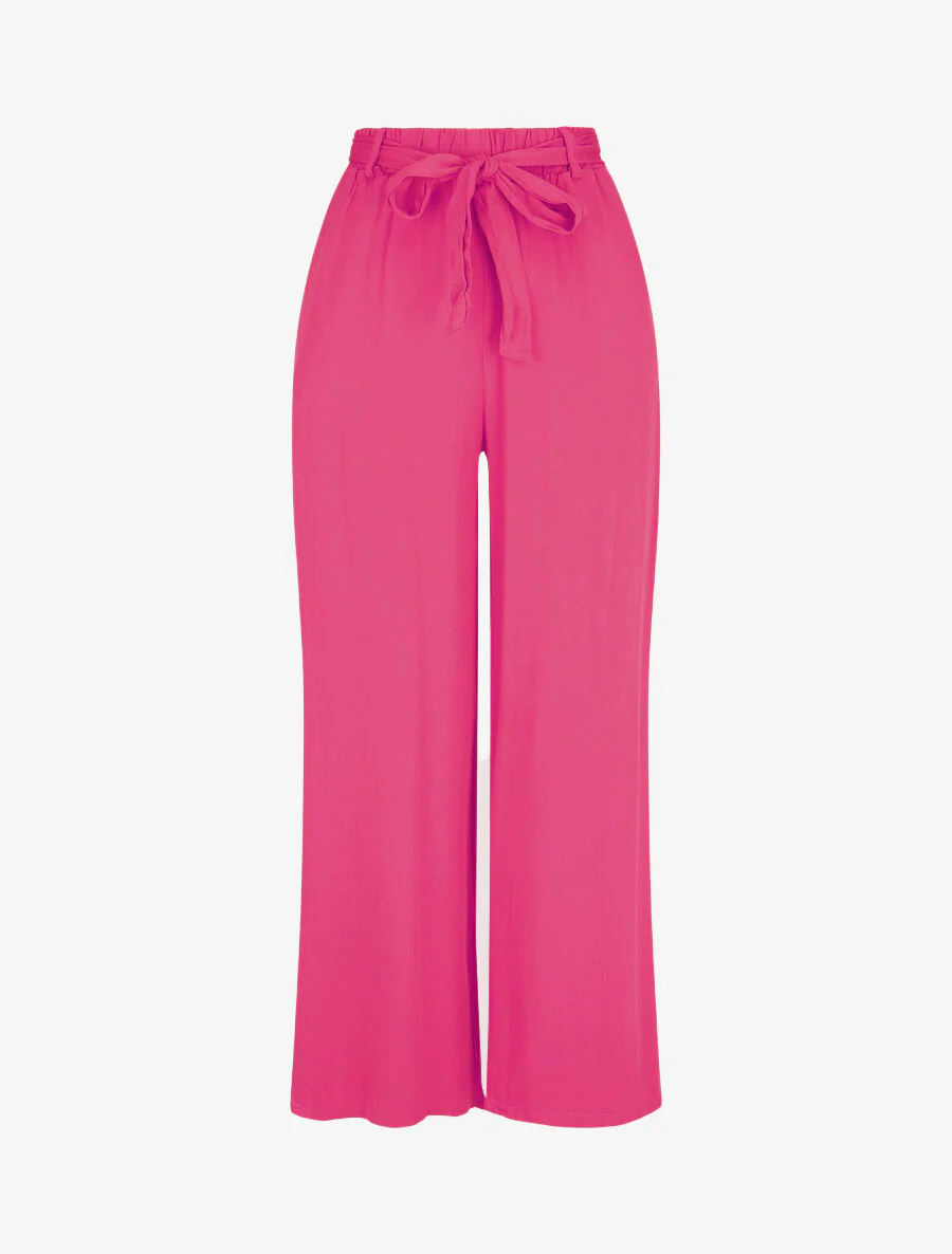 Soepele elastische broek - Fuchsia