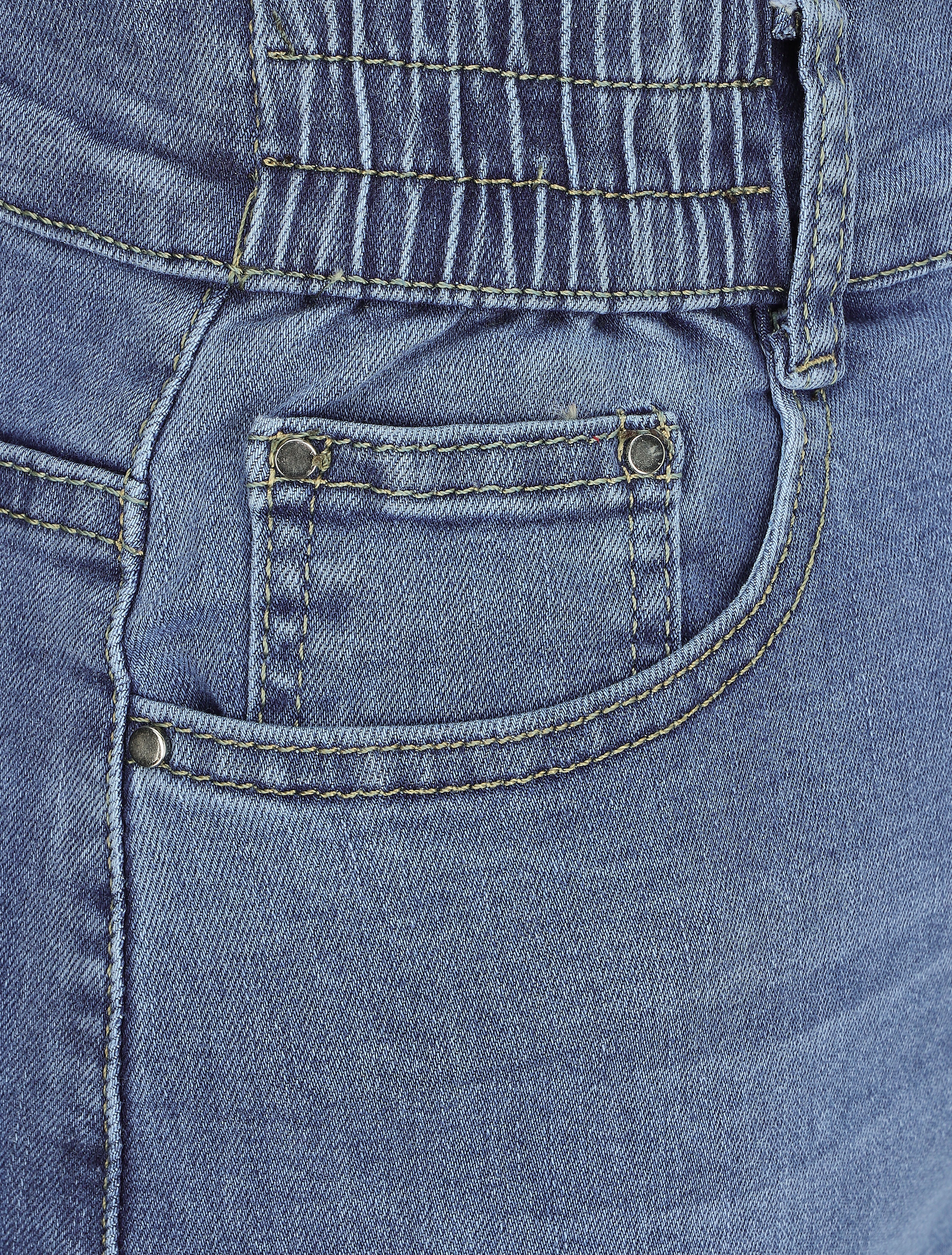 Spijkerrok met elastische tailleband - Blauw denim - Image 3