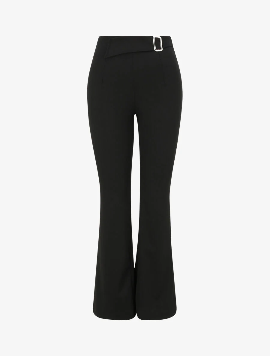 Standaard maat flare broek - Zwart