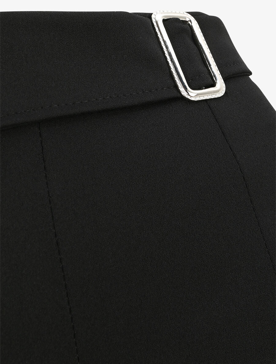 Standaard maat flare broek - Zwart - Image 3