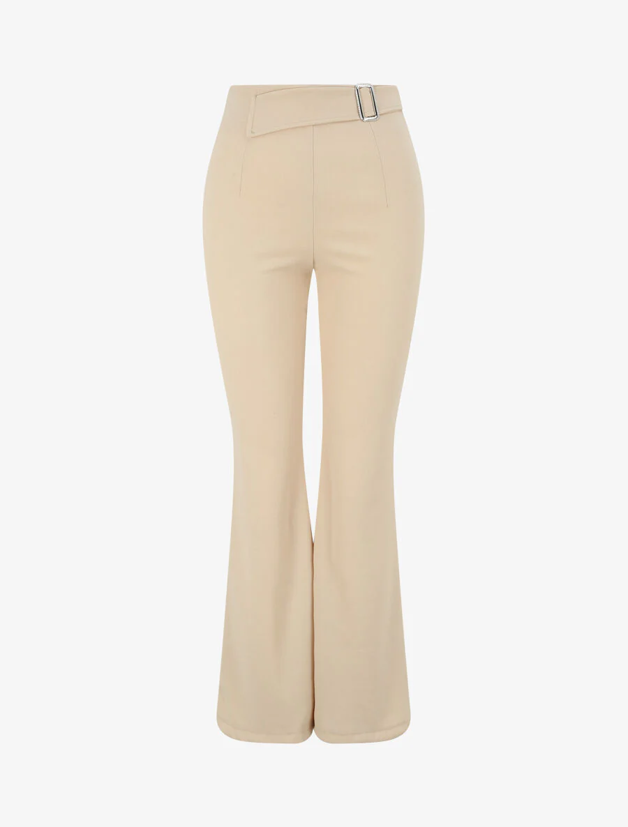 Standaard maat flare broek - beige