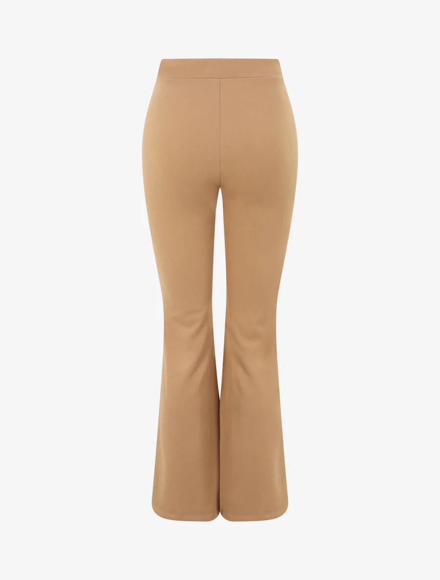Standaard maat flare broek - Kameel - Image 2