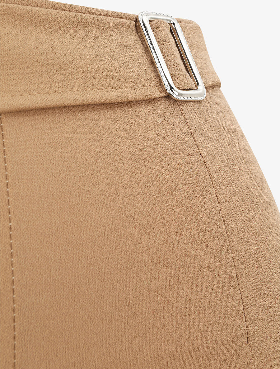 Standaard maat flare broek - Kameel - Image 3