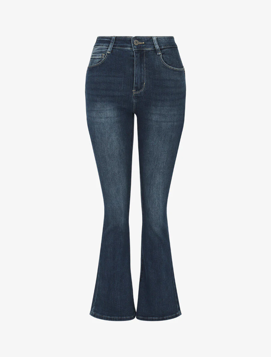 Standaard push-up flare jeans - blauw