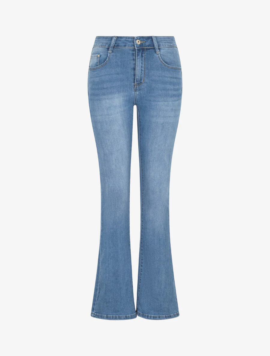 Standaard push-up flare jeans - blauw