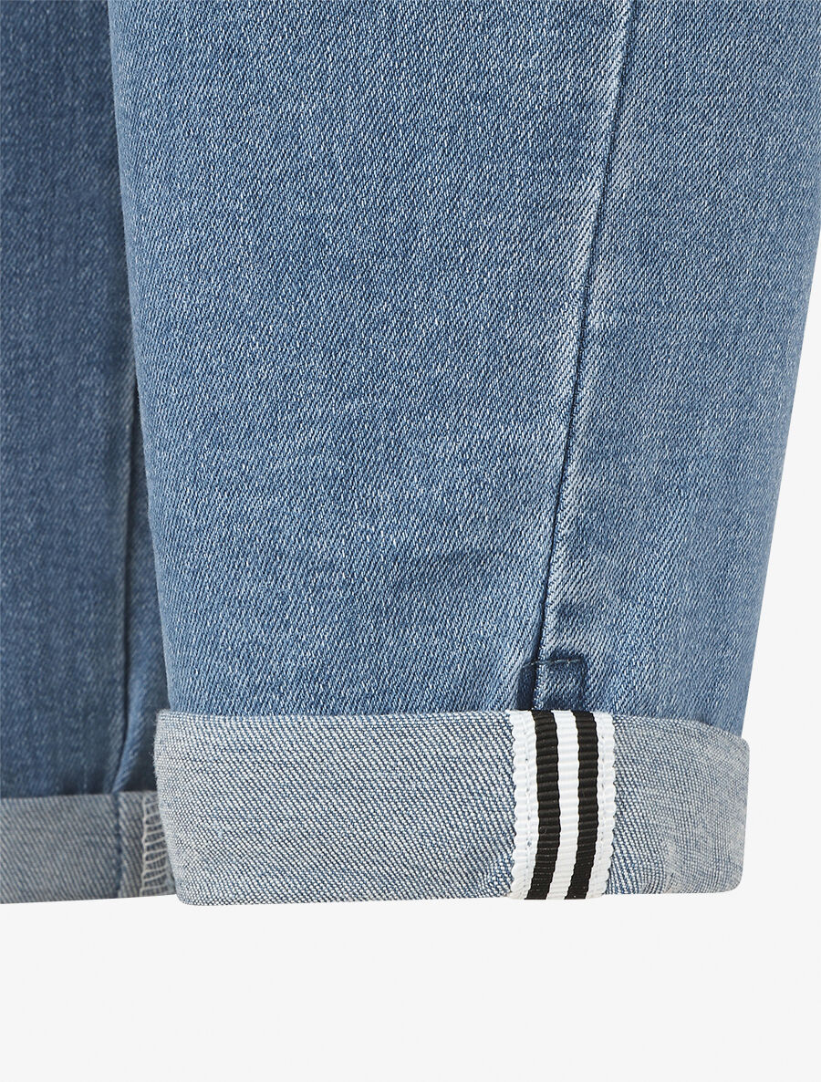 Standaard skinny jeans met revers - blauw - Image 3