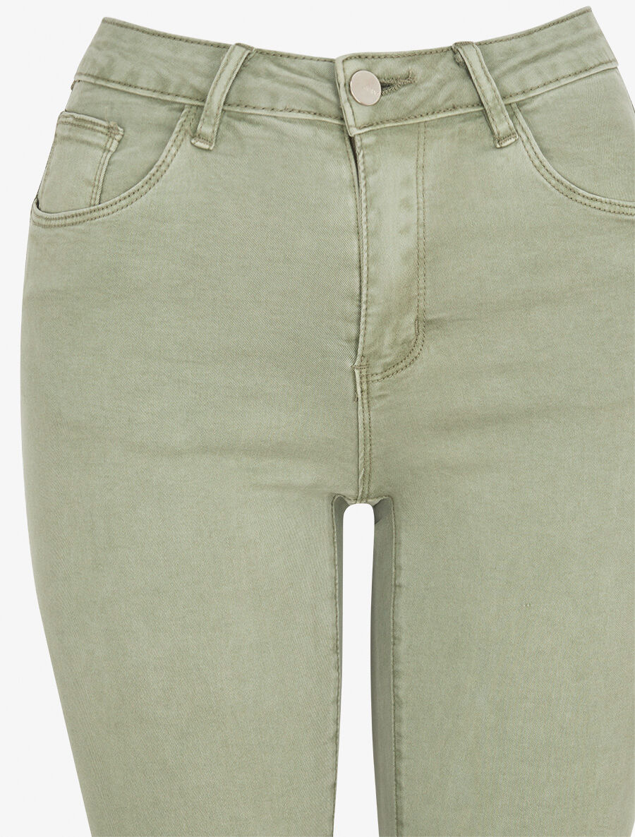 Standaard slim fit jeans - Licht kaki - Image 3