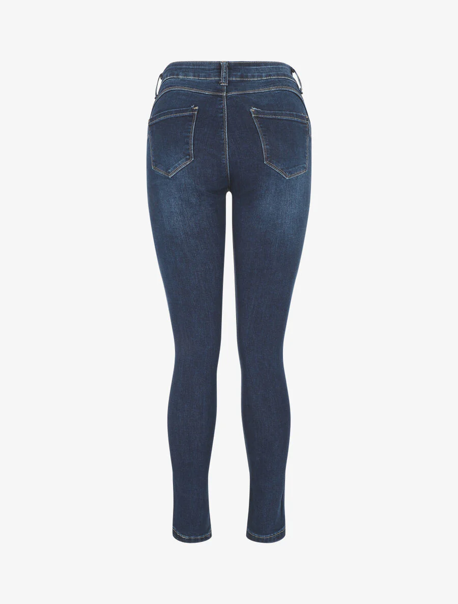 Standaard slim fit push-up jeans - blauw - Image 2