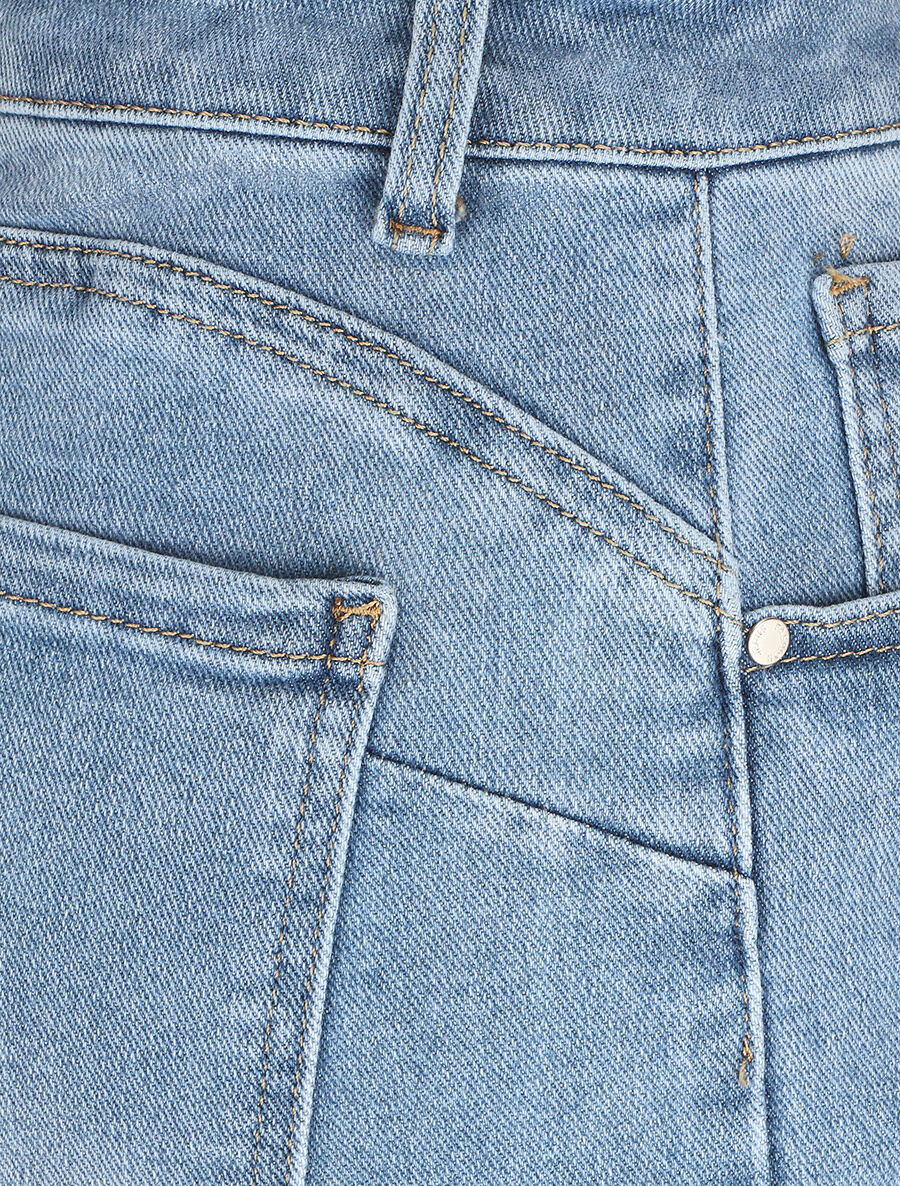 Standaard taille. nauwsluitende denim shorts - lichtblauw - Image 3