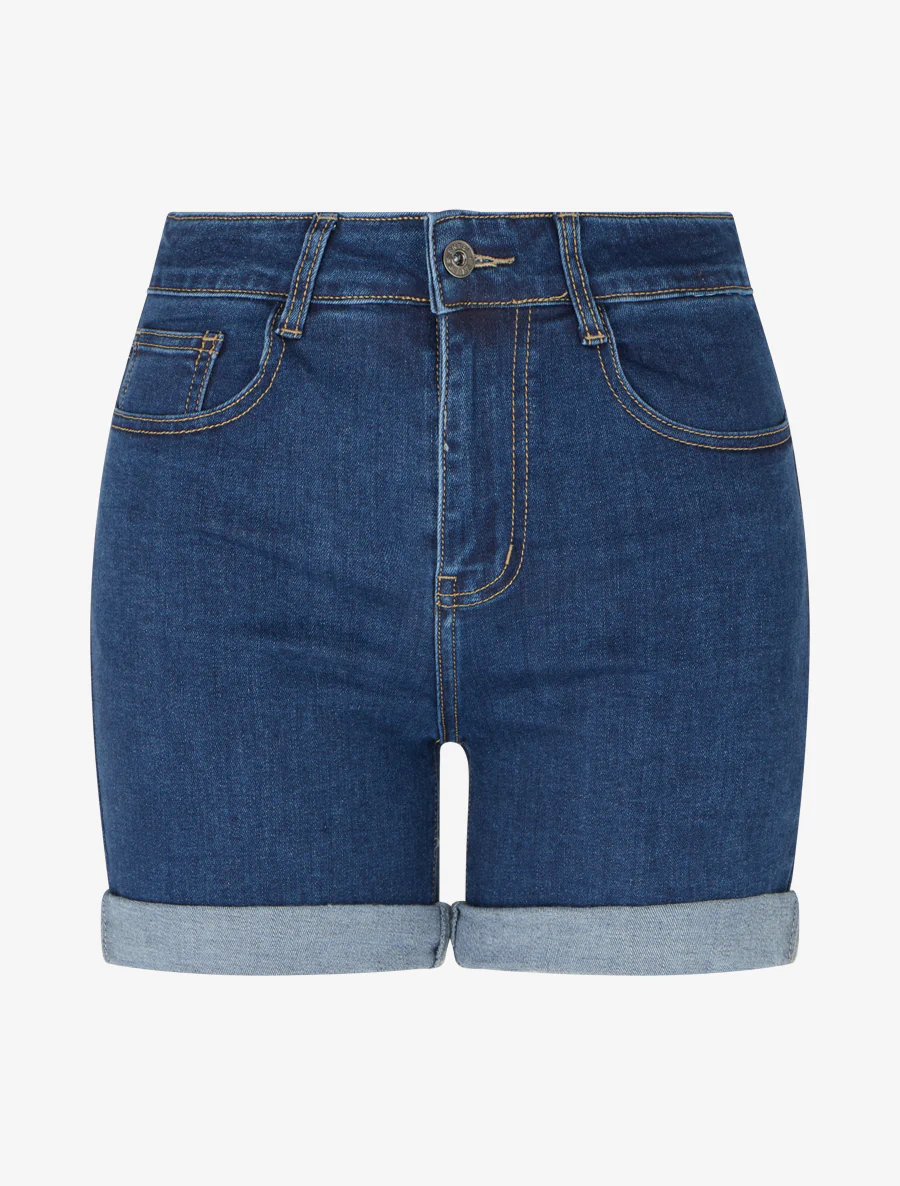 Standaard taille spijkershort - Blauw