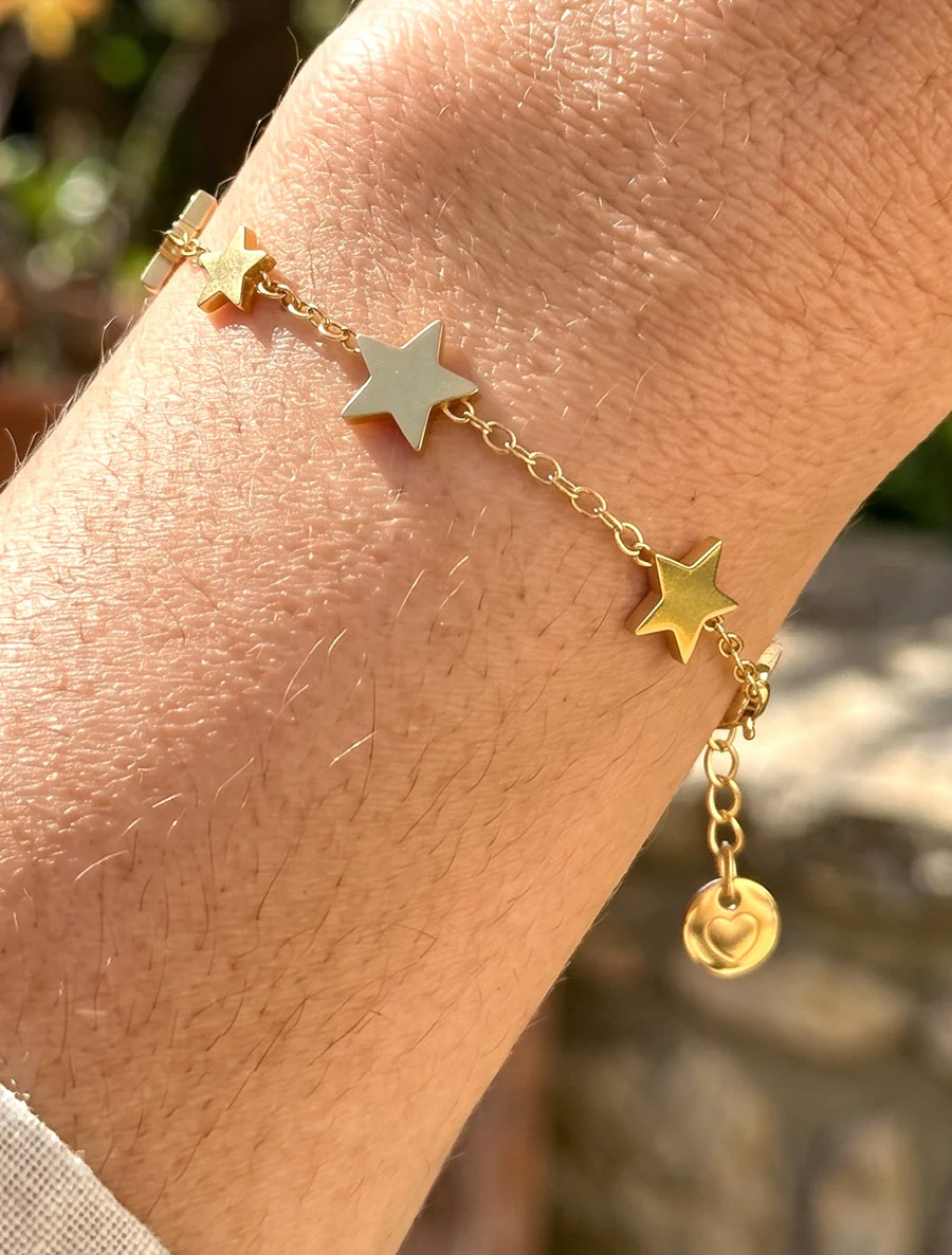 Sterren bedelarmband - Goud