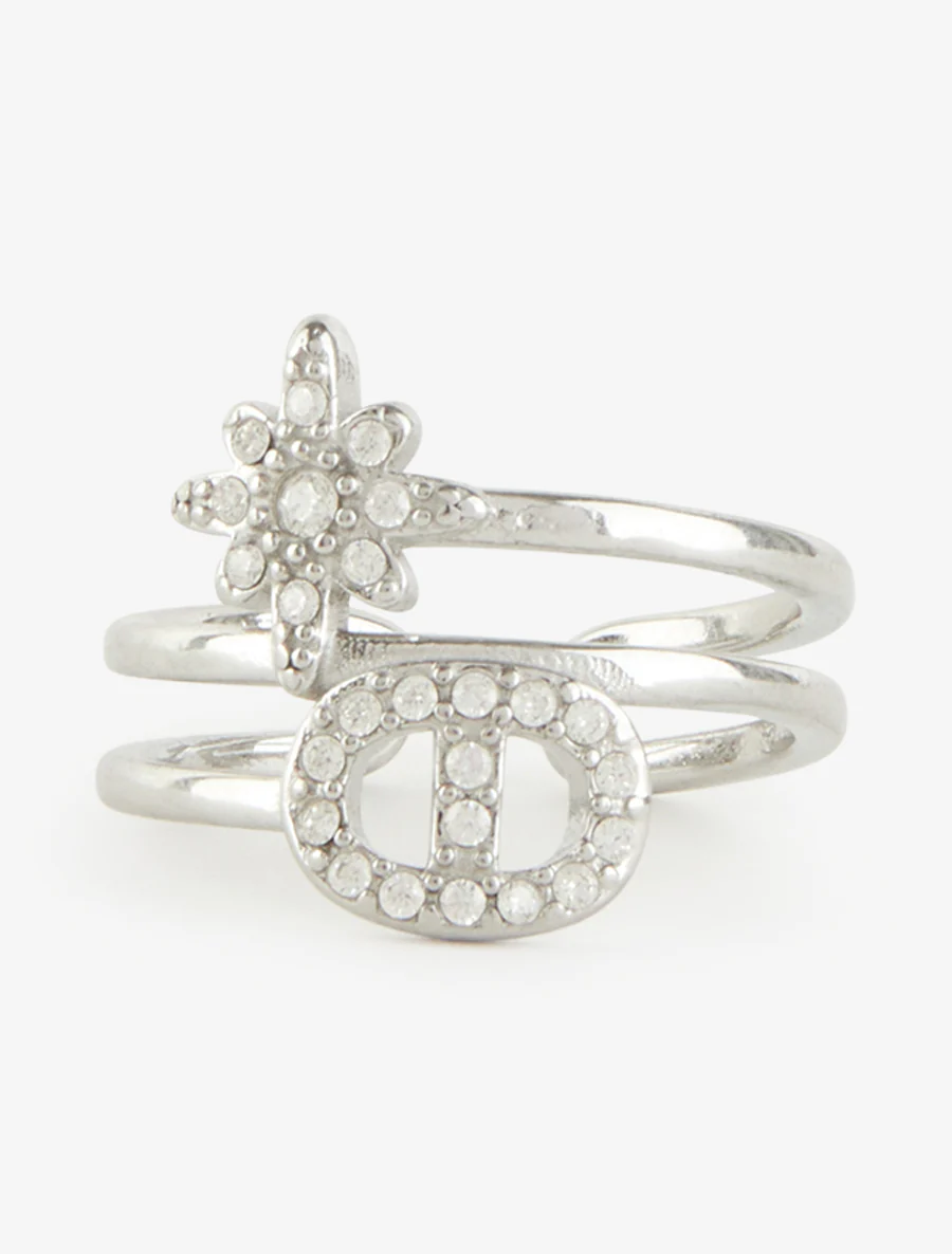 Stervormige ring en schakels met strass-steentjes - Geld - Image 3