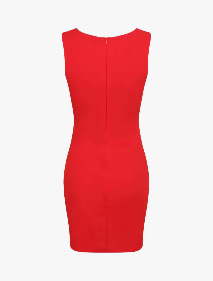 Stijlvolle knopjes portemonnee jurk - Rood - Image 2