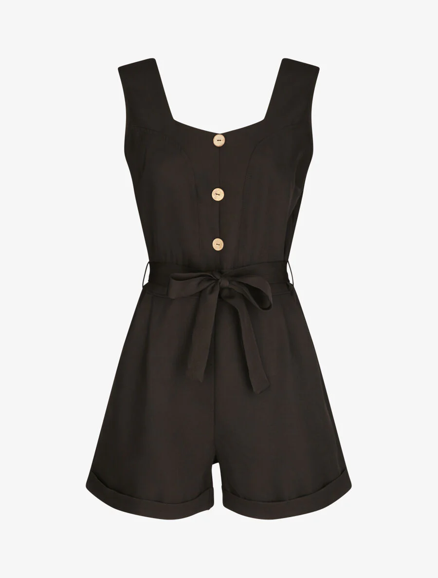 Stijlvolle knopjes shorts - Zwart