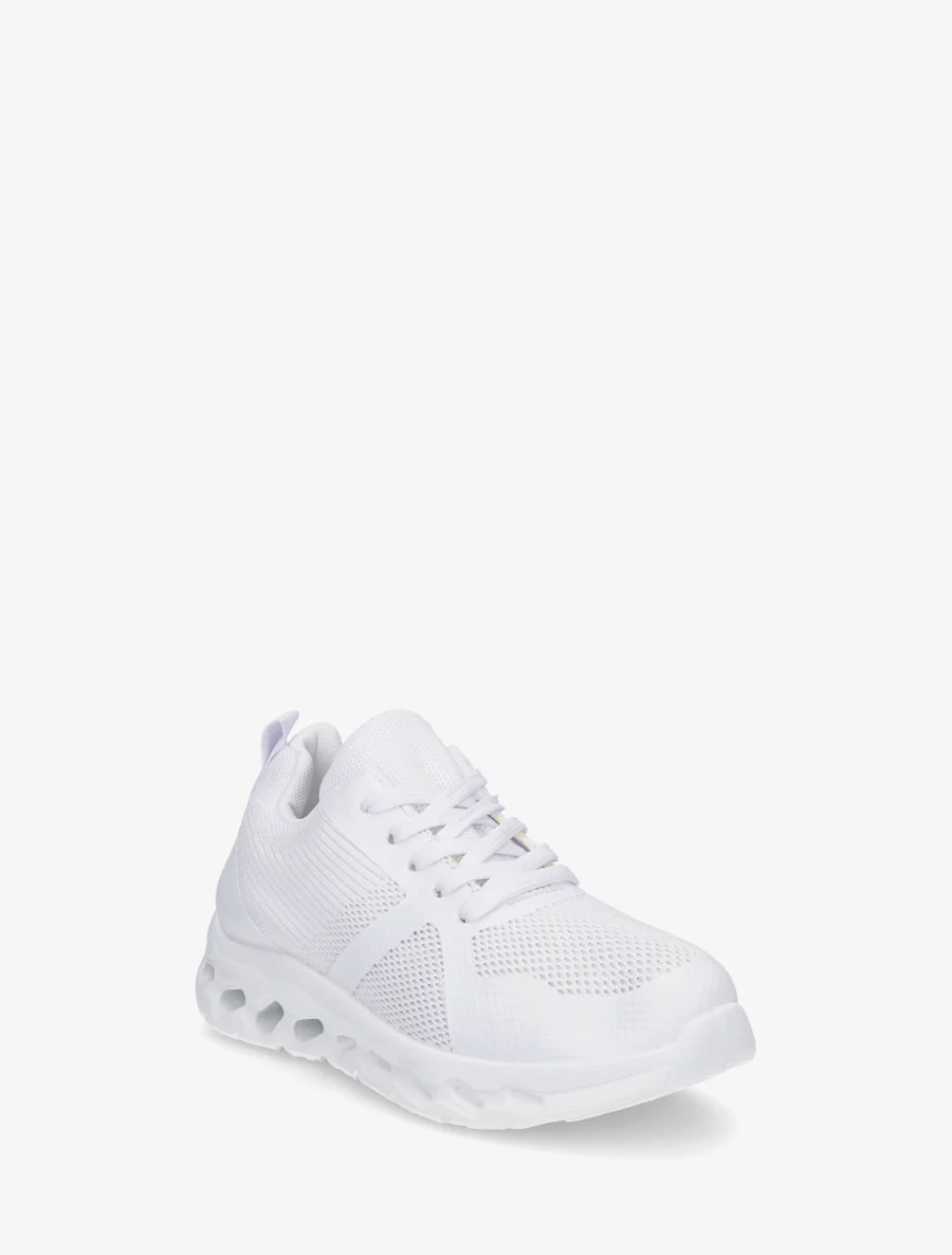 Stoffen sneakers met een geperforeerde zool - Wit - Image 2