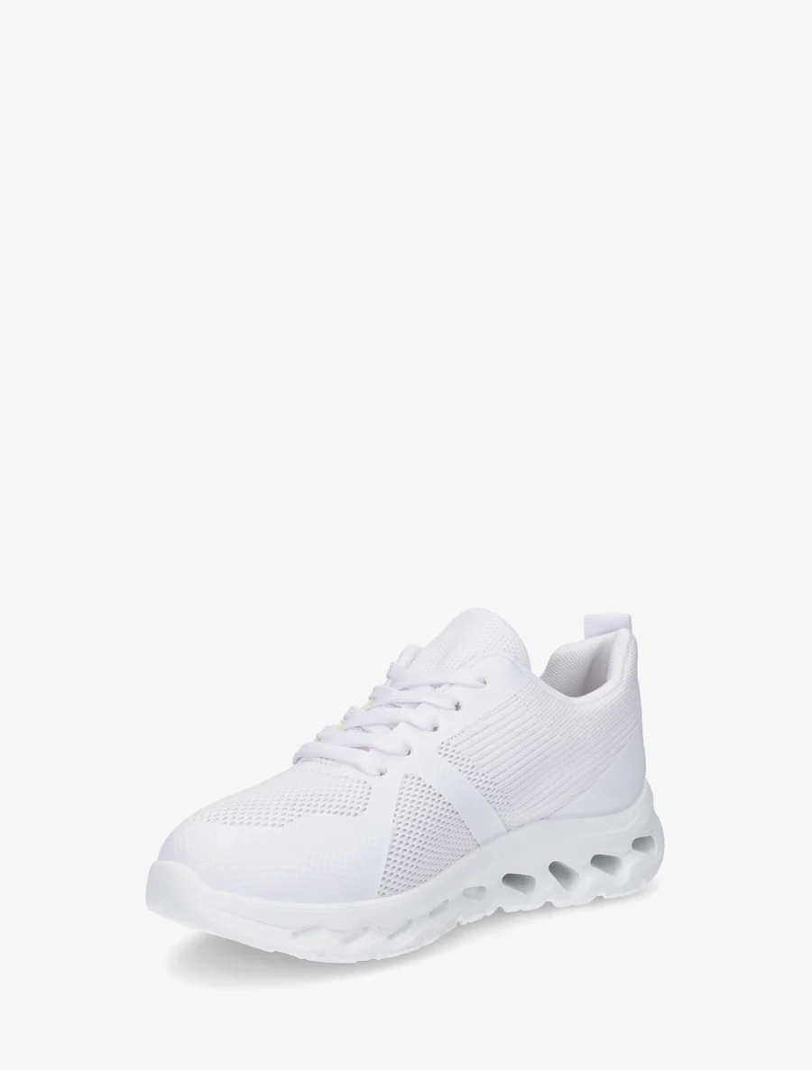 Stoffen sneakers met een geperforeerde zool - Wit - Image 3