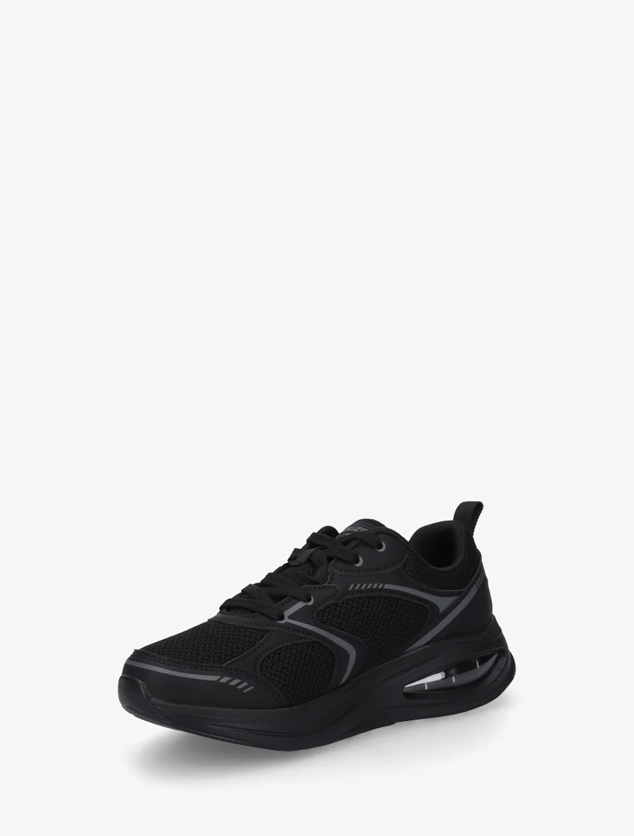 Stoffen sneakers met luchtbelzool - Zwart - Image 3