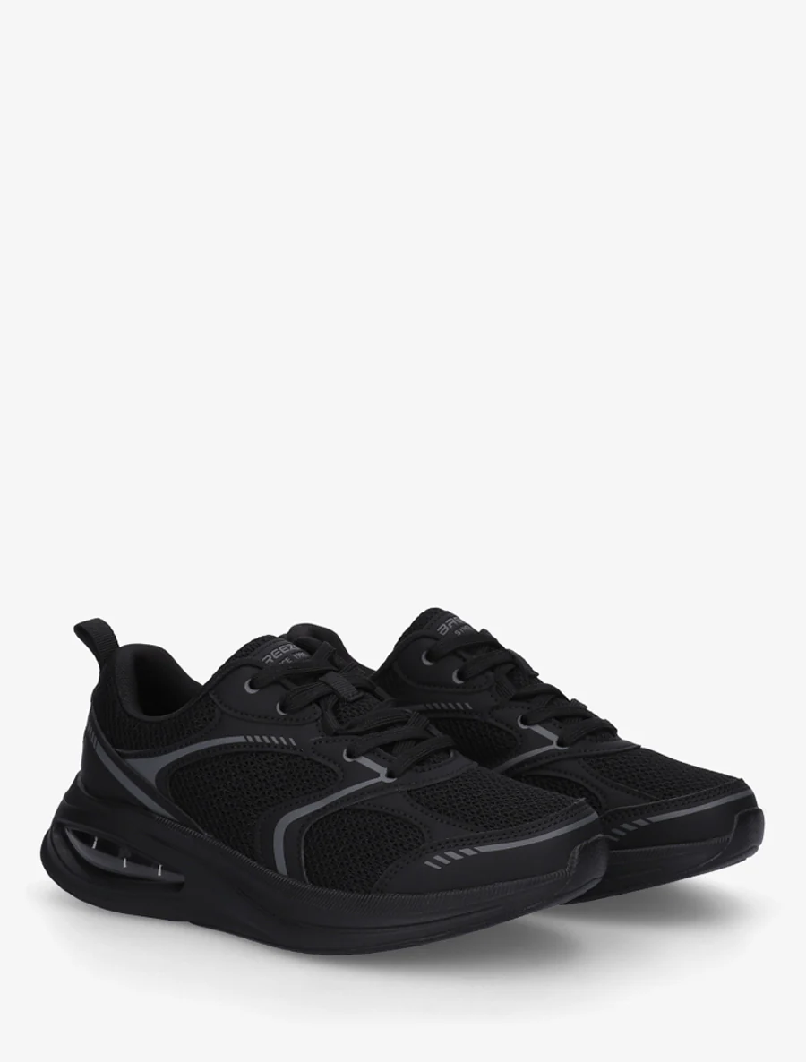 Stoffen sneakers met luchtbelzool - Zwart - Image 4