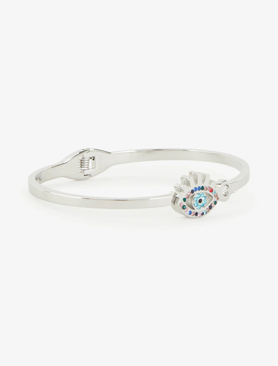 Strass oogmotief armband - Geld/blauw - Image 2