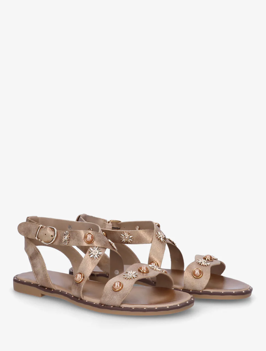 Strassenslippers met platte, genagelde zool - Mol - Image 4
