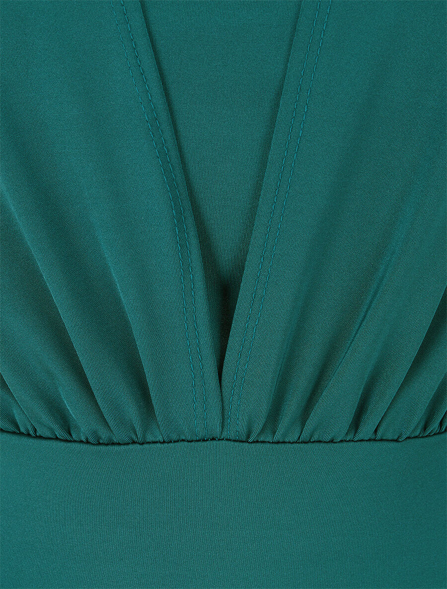 Stretchbody met diep uitgesneden halslijn - groen - Image 3