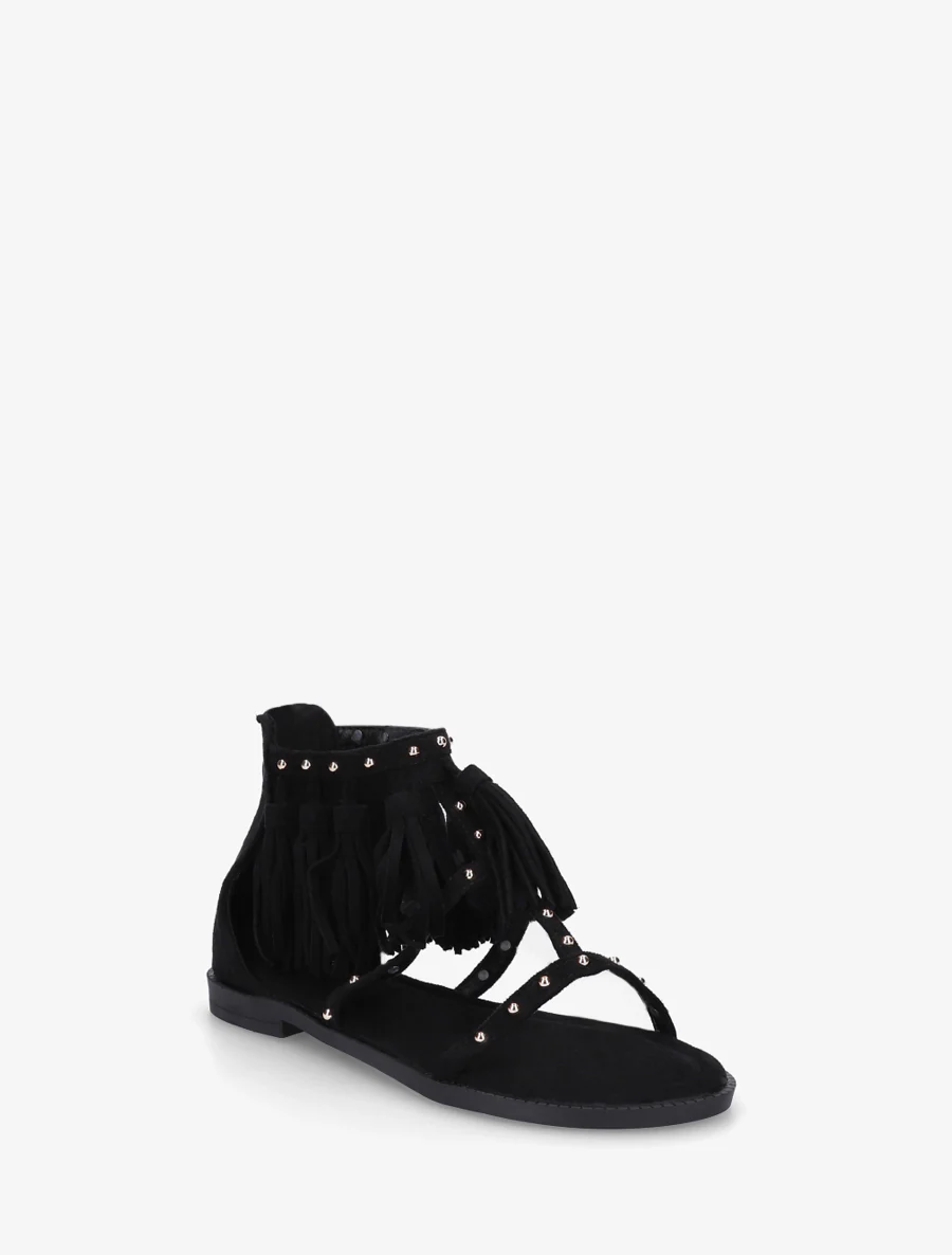 Studschoenen met kwastjes - Zwart - Image 2
