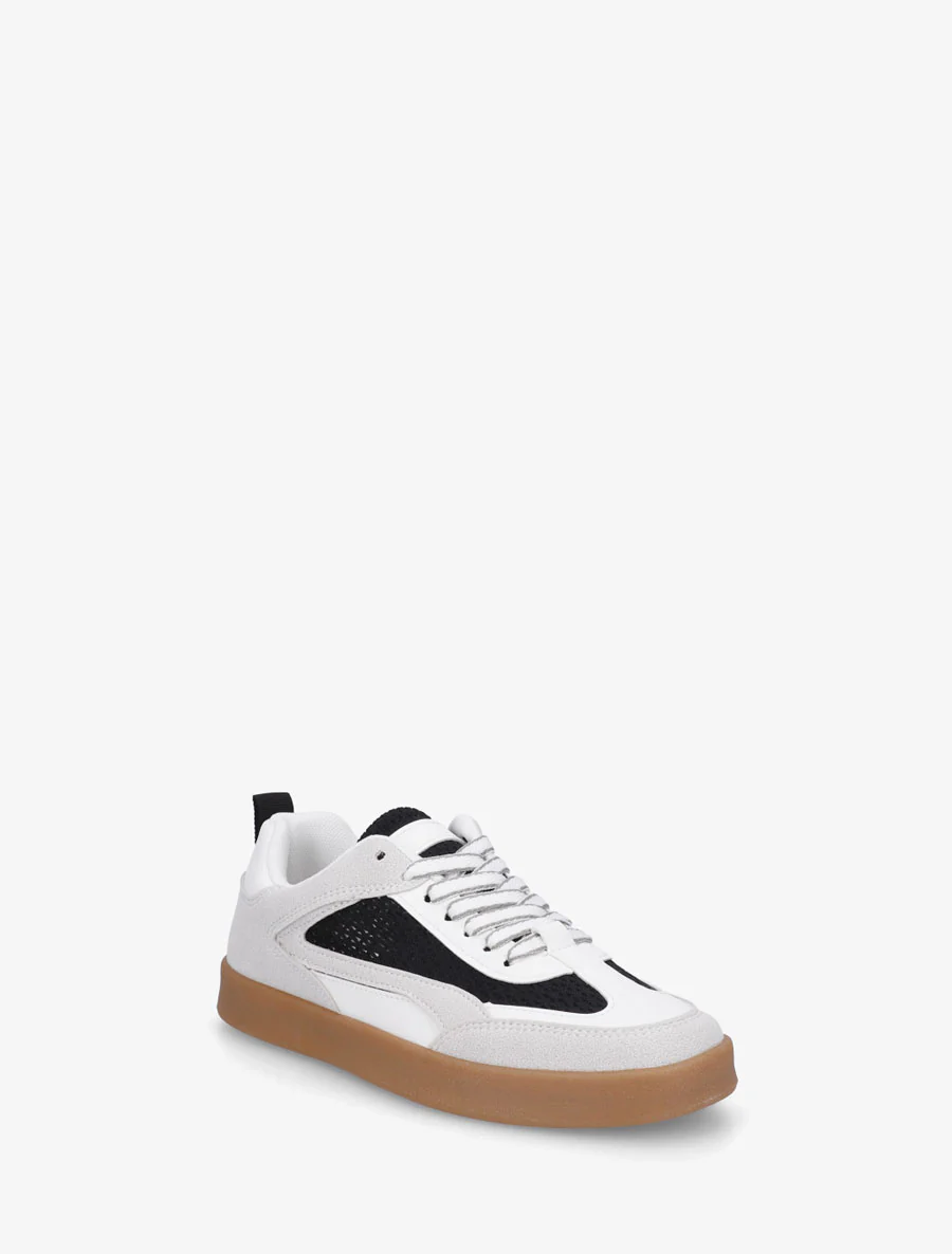 Suède en mesh sneakers - Zwart - Image 2