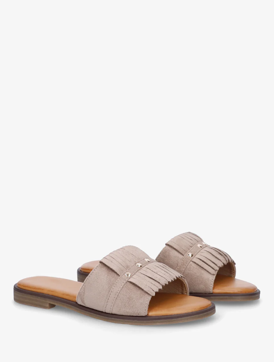 Suède franjes slippers - Mol - Image 4