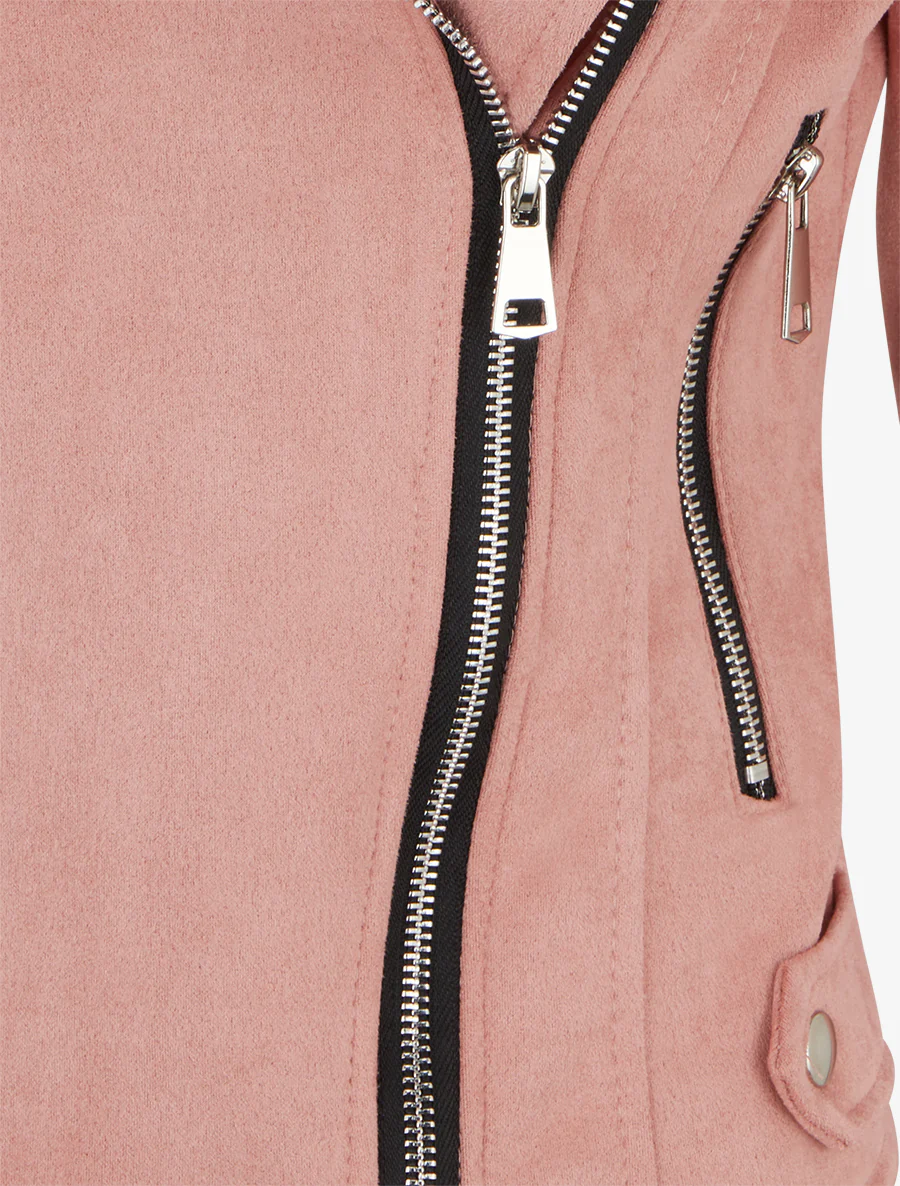 Suède jasje in perfecto stijl - Oudroze - Image 3