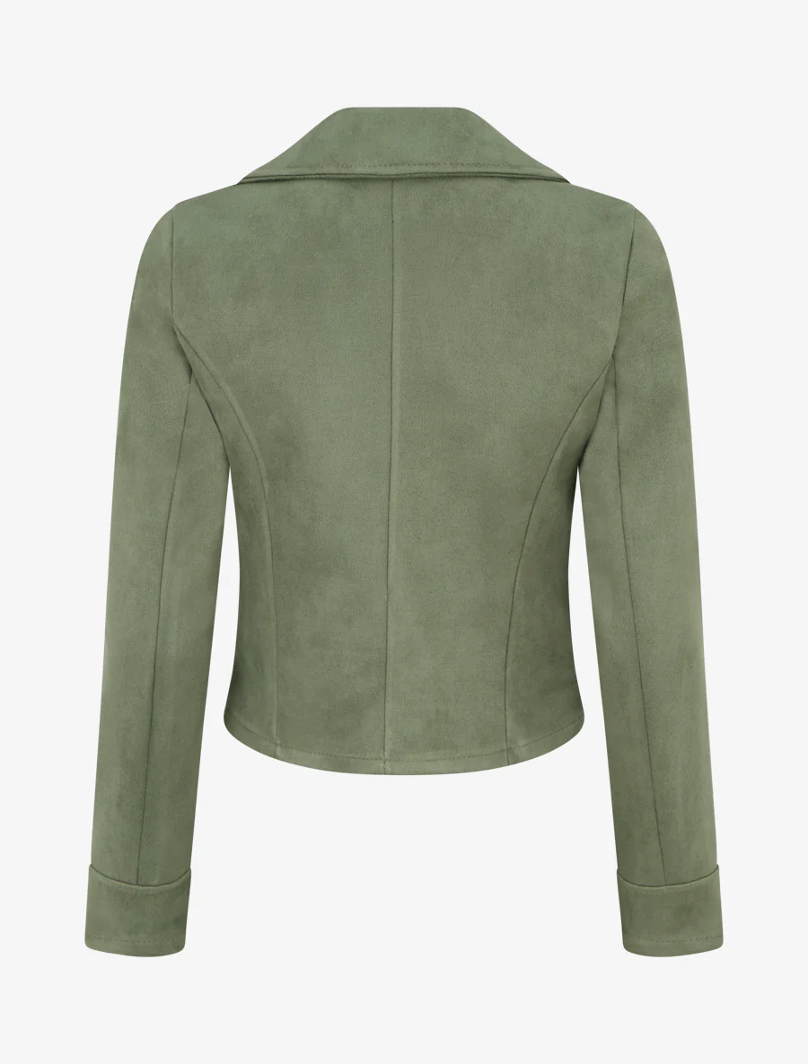 Suède jasje in perfecto stijl - Kaki - Image 2