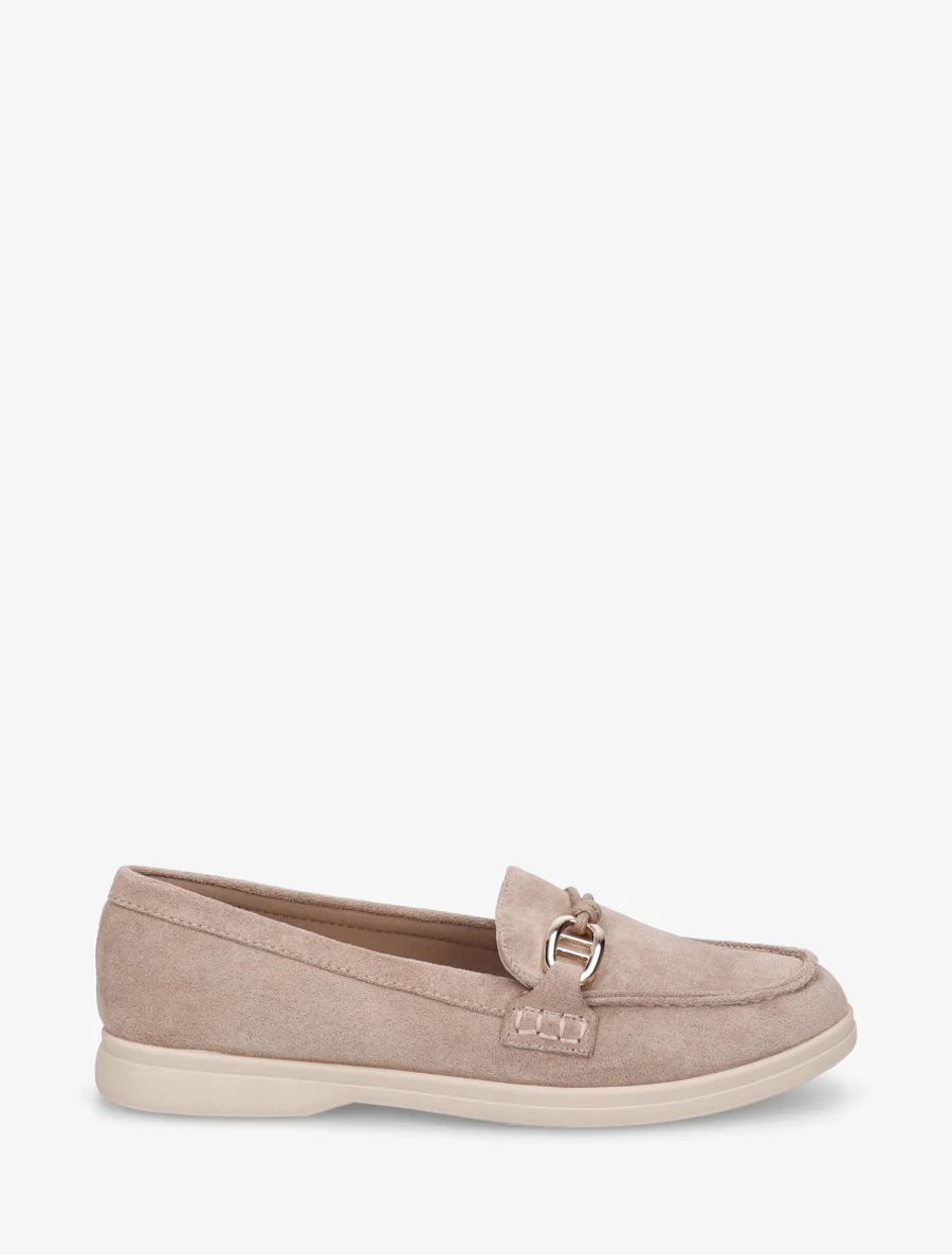 Suède loafers met decoratieve gesp - Mol