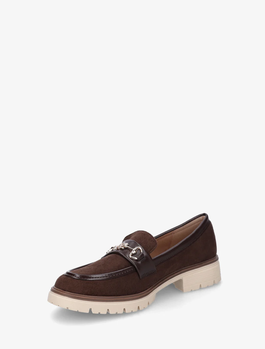 Suède loafers met fantasiebuckle - Bruin - Image 3