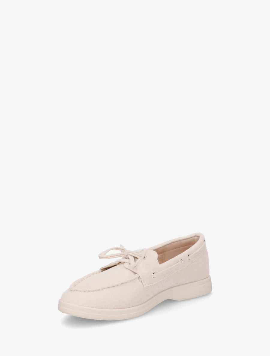 Suède loafers met veters - Beige - Image 3