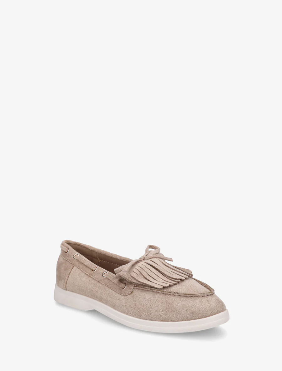 Suède mocassins met franjes en strik. - Mol - Image 2