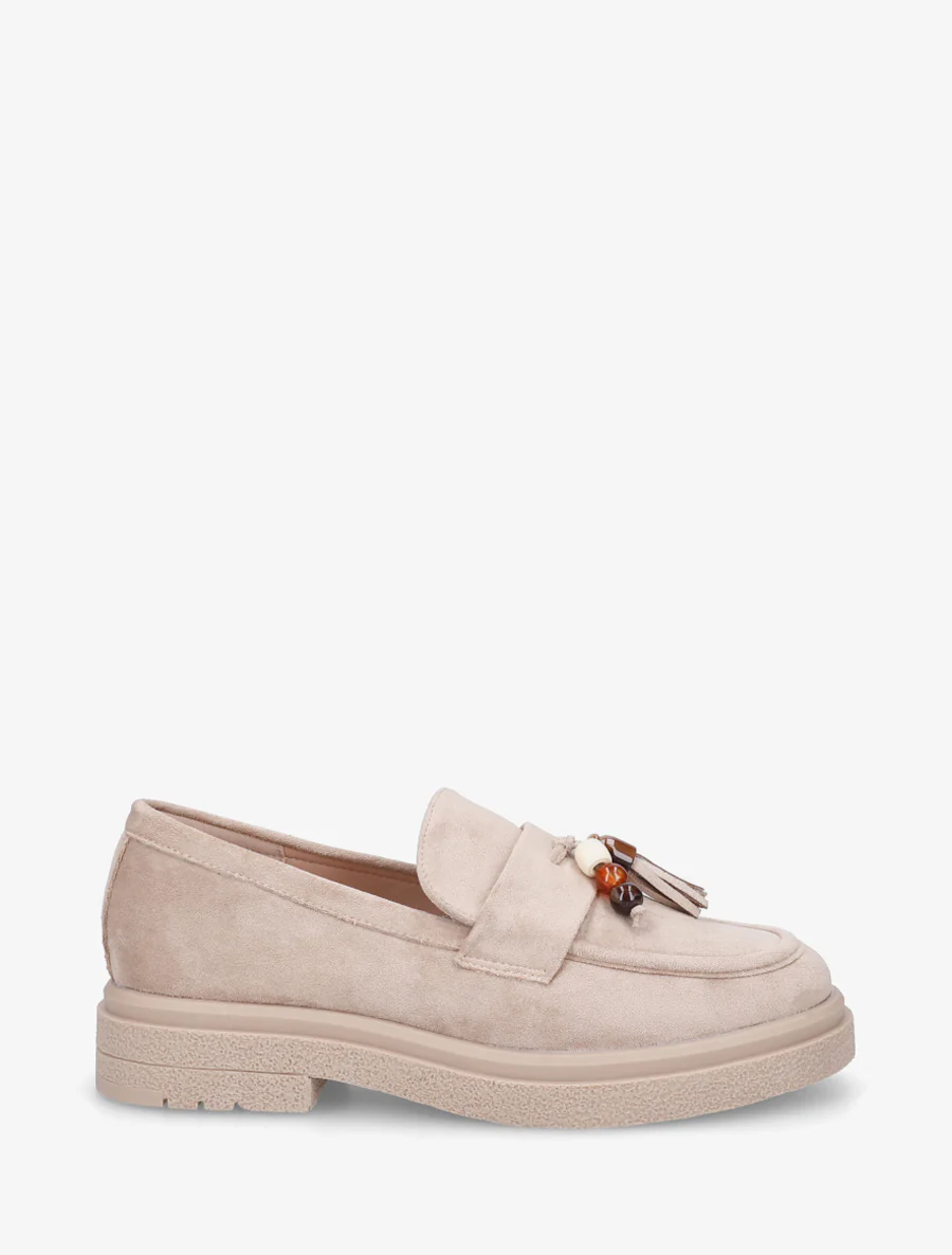 Suède mocassins met parels - Mol