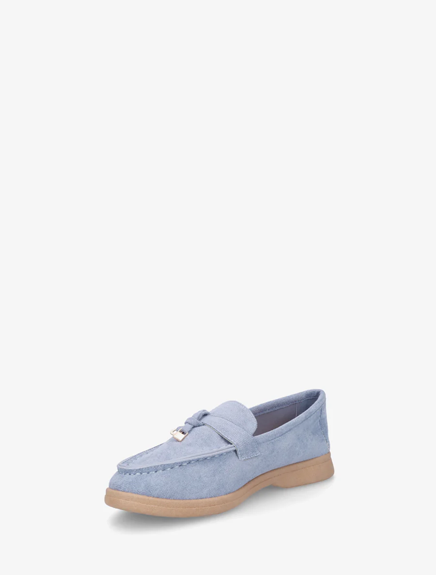 Suède mocassins met sieraden - Lichtblauw - Image 3