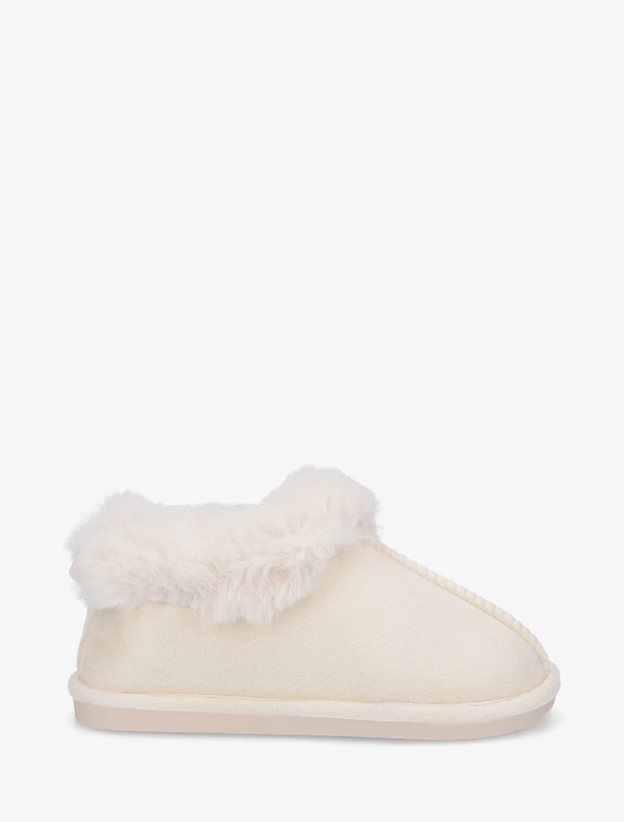 Suède muilen met voering - Beige