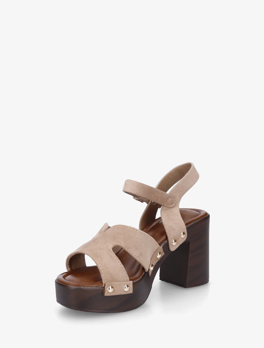 Suède sandalen met blokhak - Mol - Image 3