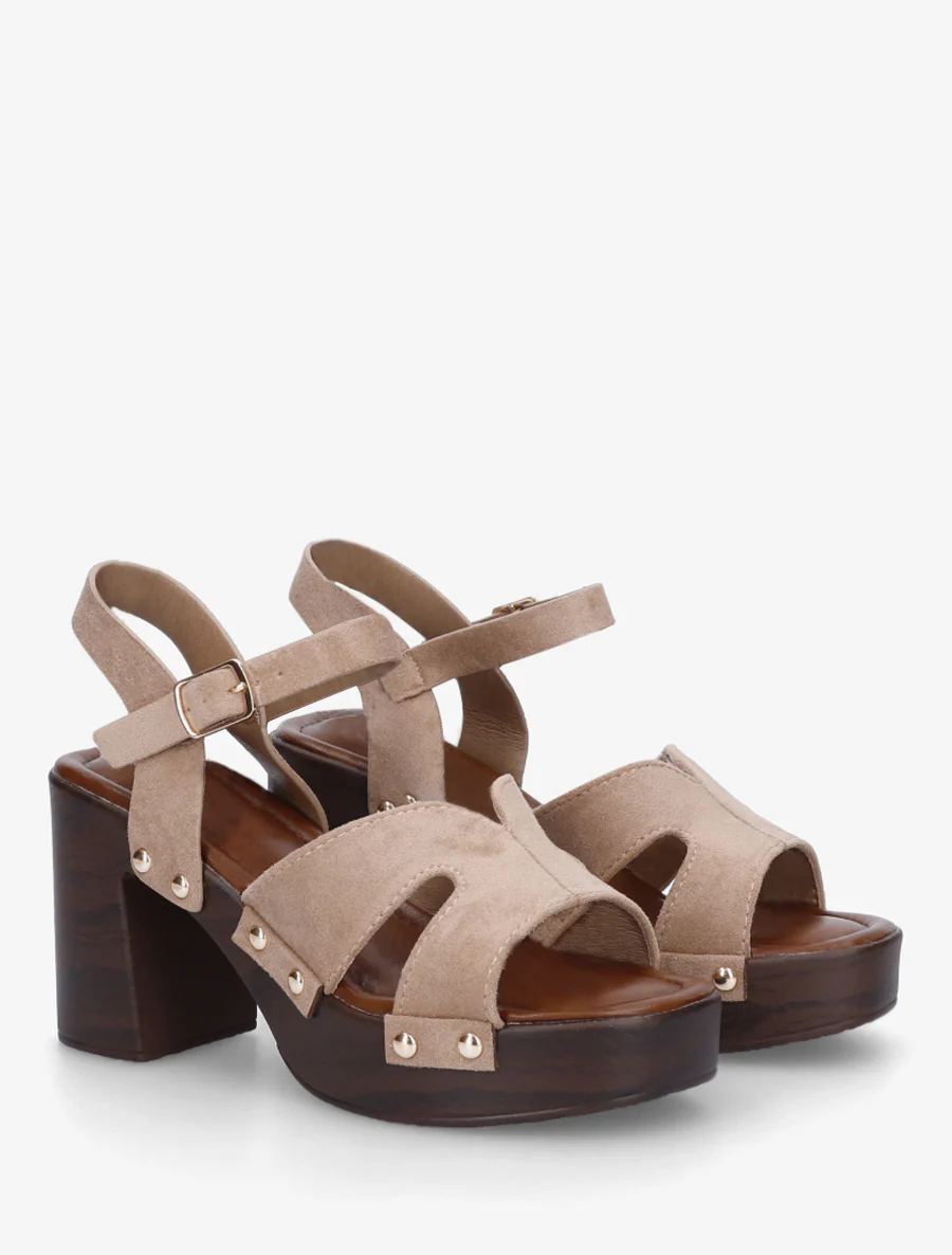 Suède sandalen met blokhak - Mol - Image 4