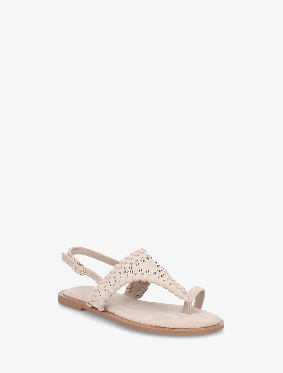Suède sandalen met een riem met studs. - Mol - Image 2
