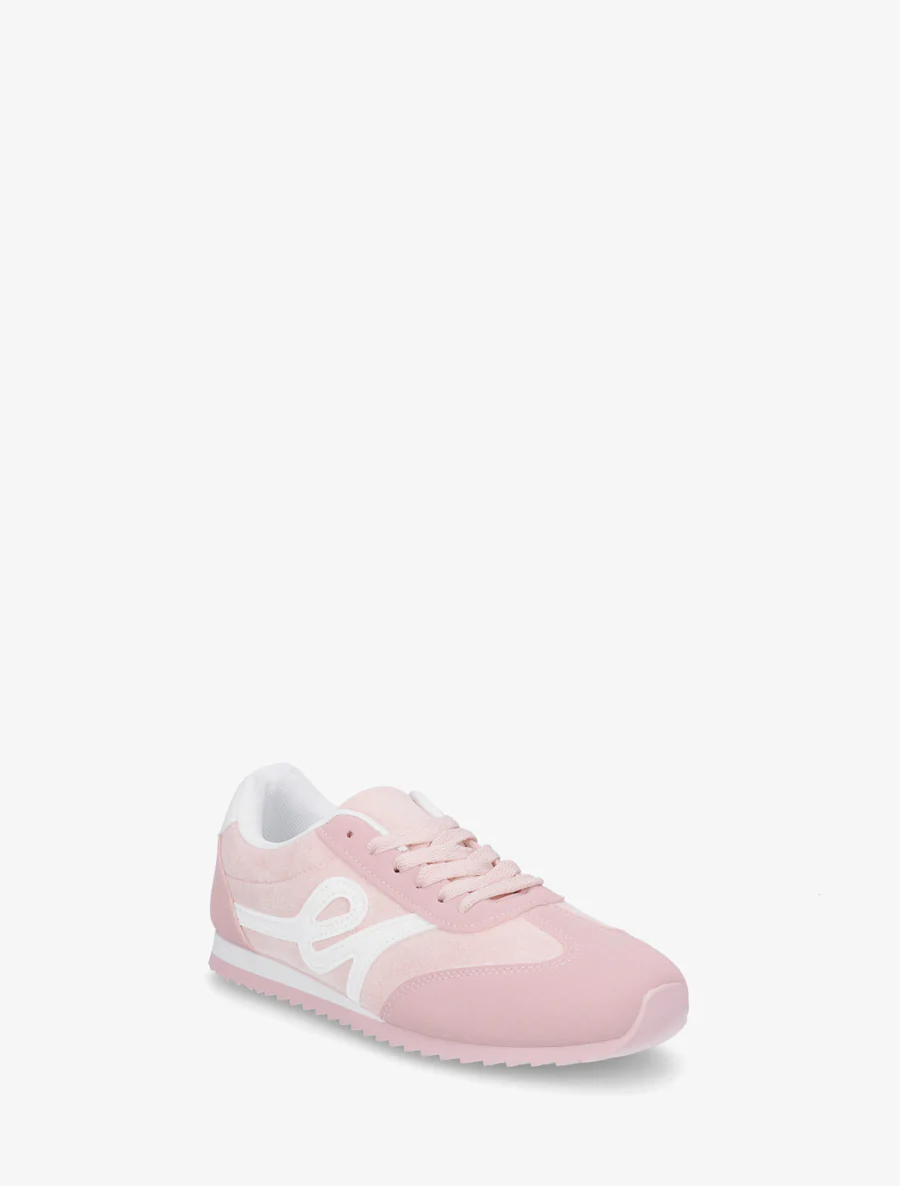 Suède sneakers met nubuck-effect inzetstuk - Roos - Image 2