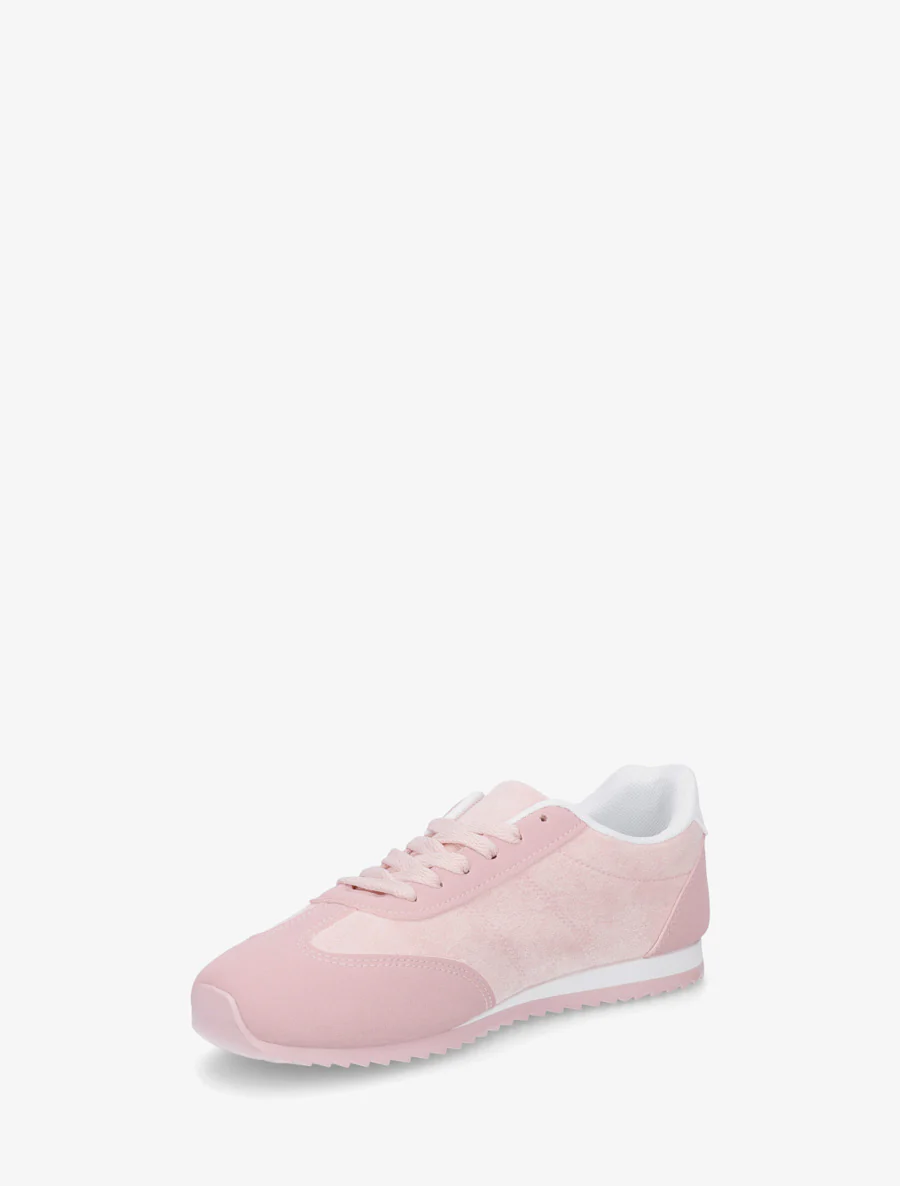 Suède sneakers met nubuck-effect inzetstuk - Roos - Image 3