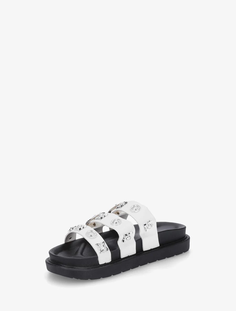Synthetische slippers met fantasienagels - Wit - Image 3