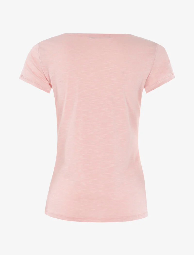 Gemêleerd T-shirt met kettingdetails - roze - Image 2