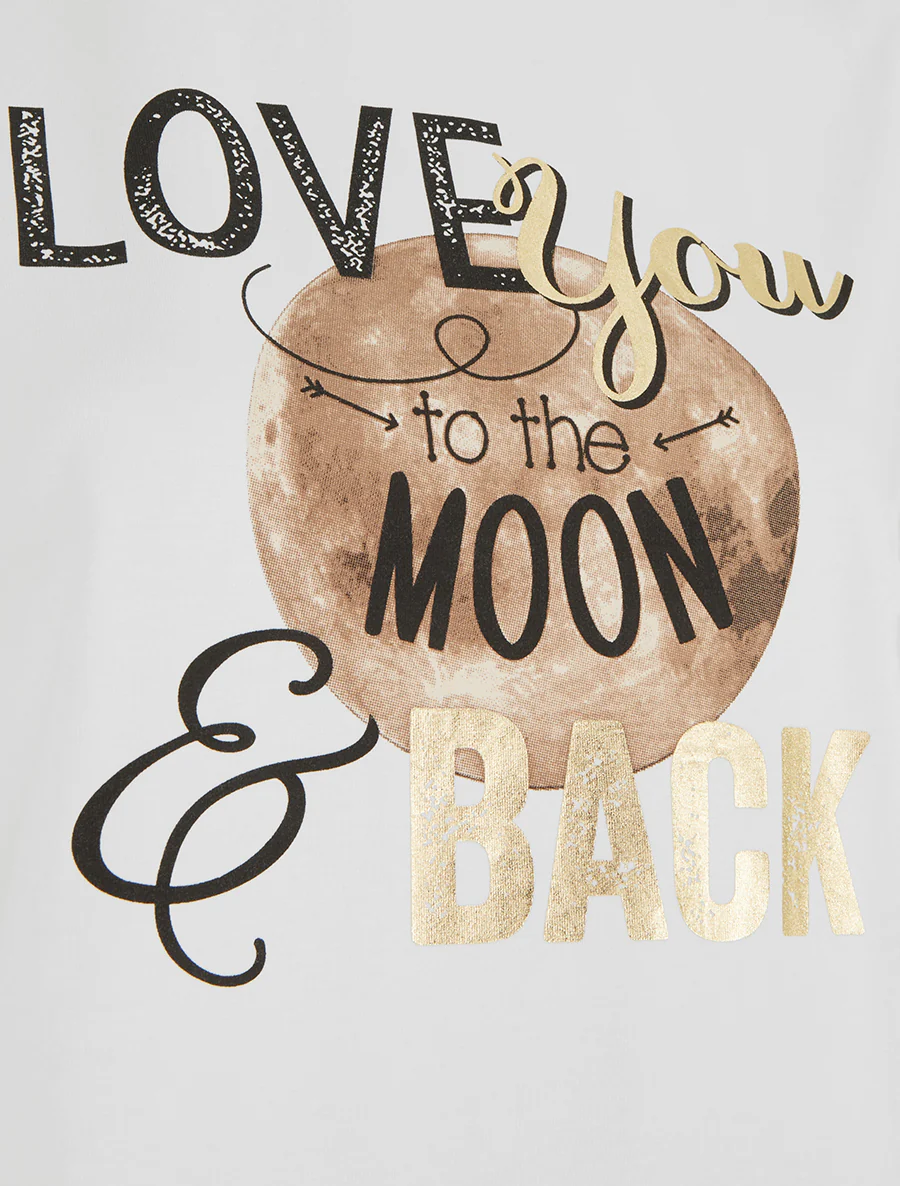 T-shirt Love you to the moon - Wit - Image 3
