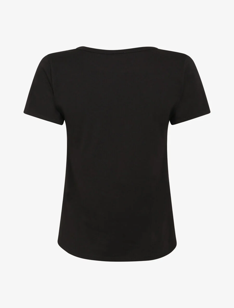 T-shirt met bulldogmotief - Zwart - Image 2