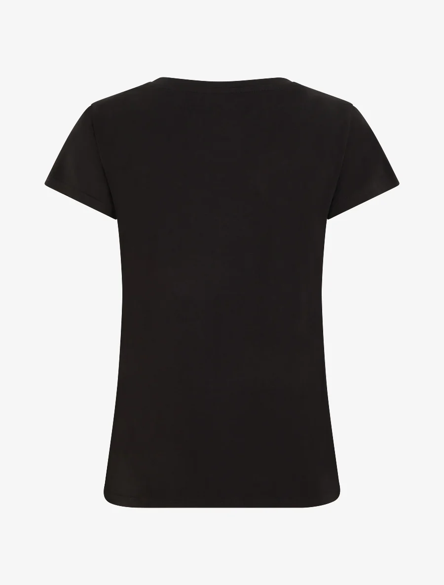 T-shirt met hartjesmotief - Zwart - Image 2