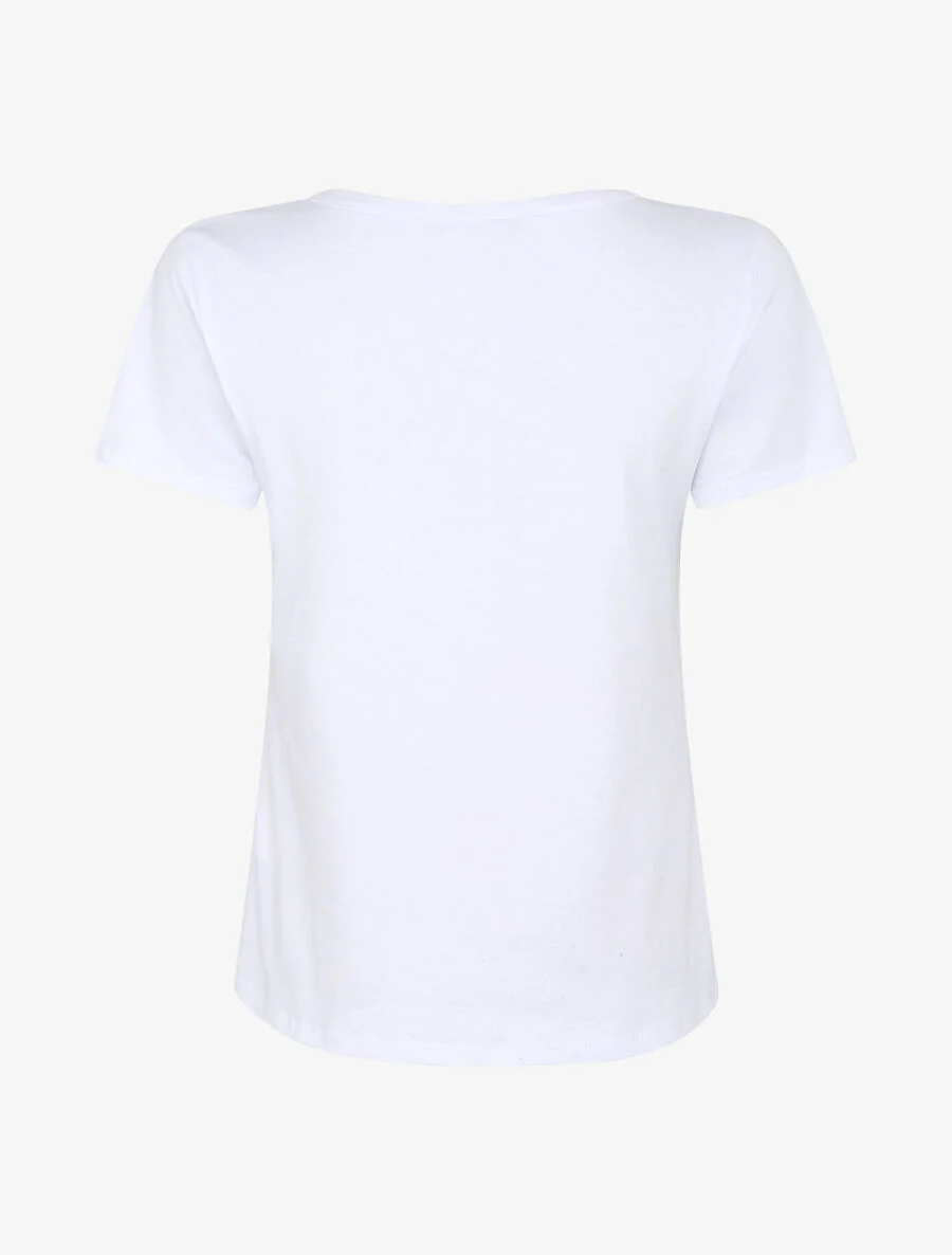T-shirt met hartmotief en dierprint - Wit - Image 2